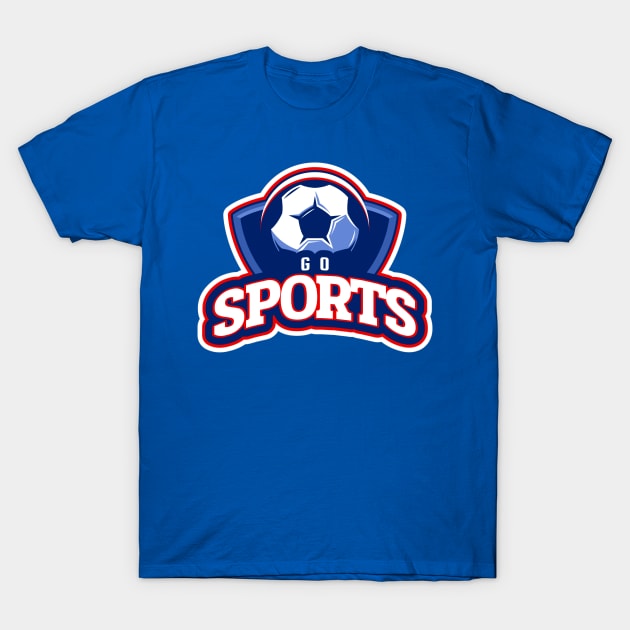 Go Sports - Soccer Football Fan T-Shirt by Meta Cortex